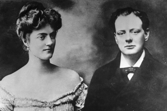 A young Clementine and Winston Churchill before their marriage