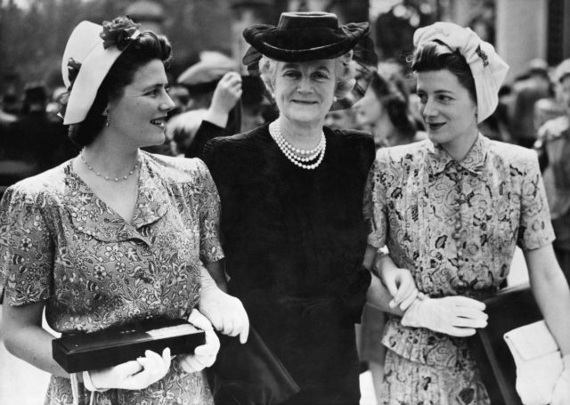 Clementine Churchill with two of her daughters