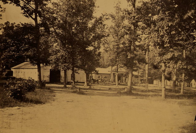 Soldiers' barracks on the property