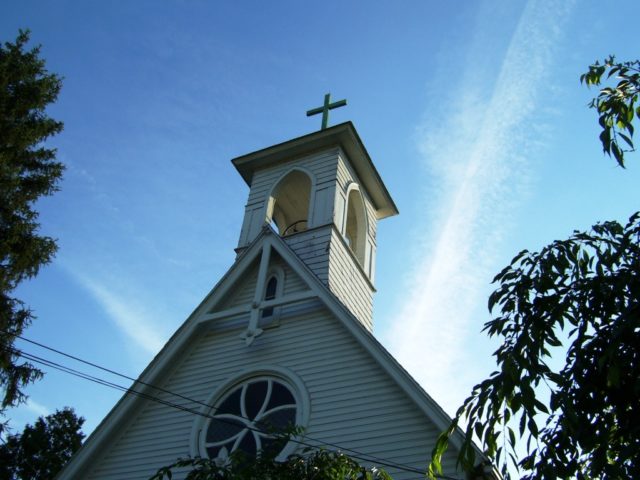 The tower of a church