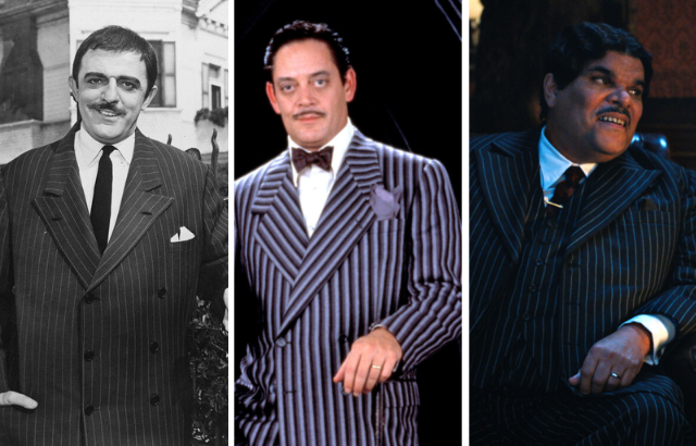 Three versions of Gomez Addams