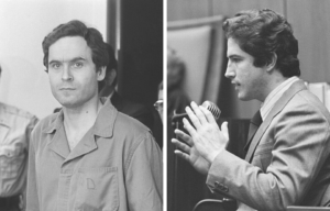 Side by side images of serial killers Ted Bundy and Kenneth Bianchi