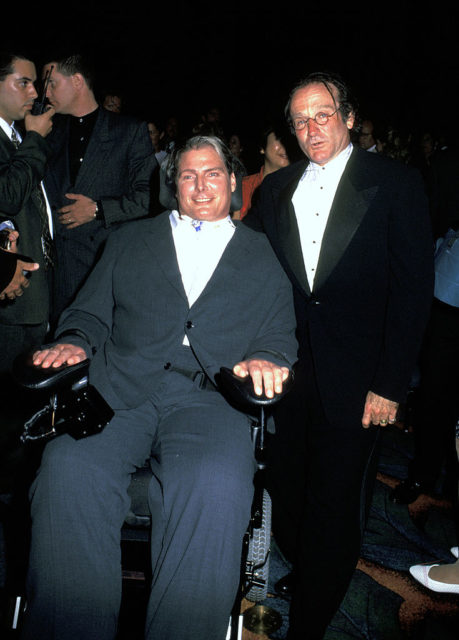 Christopher Reeve and Robin Williams at an event in 1997