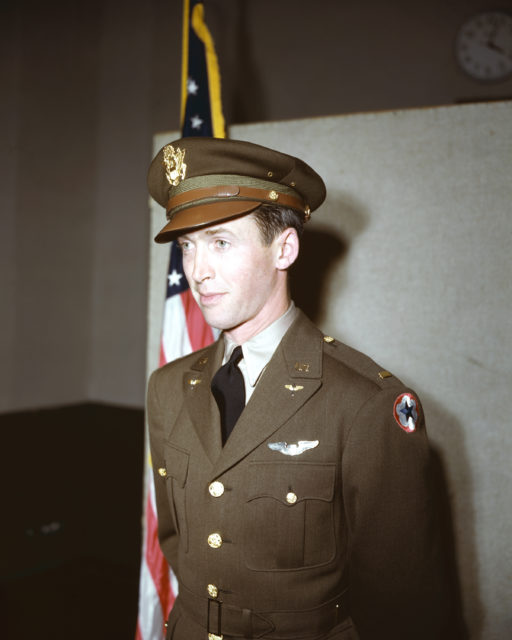 Jimmy Stewart in his army uniform
