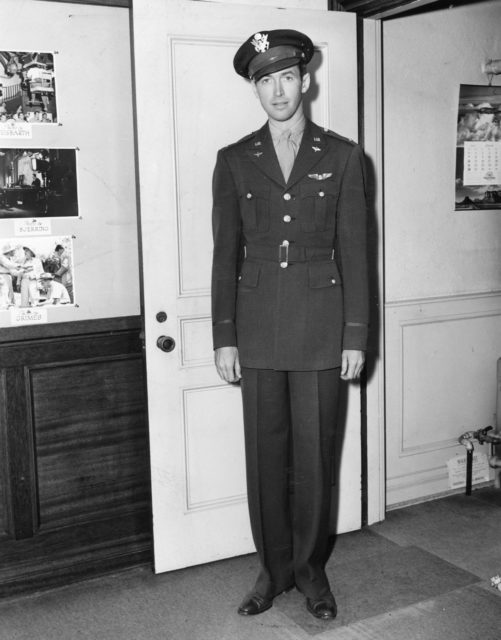 Jimmy Stewart in his army uniform