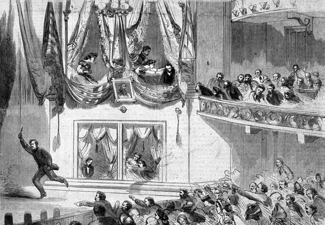 Drawing of the Lincoln assassination