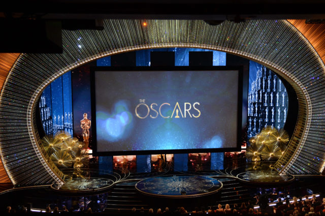 Photo of the Oscars stage