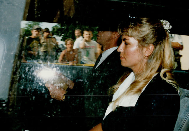 Karla Homolka in the back of a car