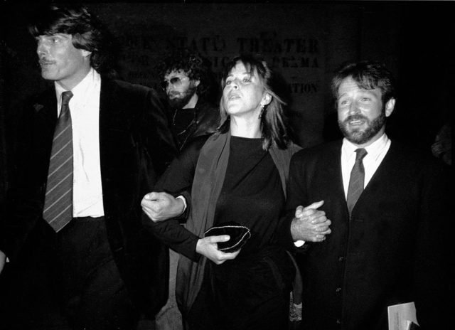 Christopher Reeve, Robin Williams, and his wife Valerie Velardi attend the New York Film Festival