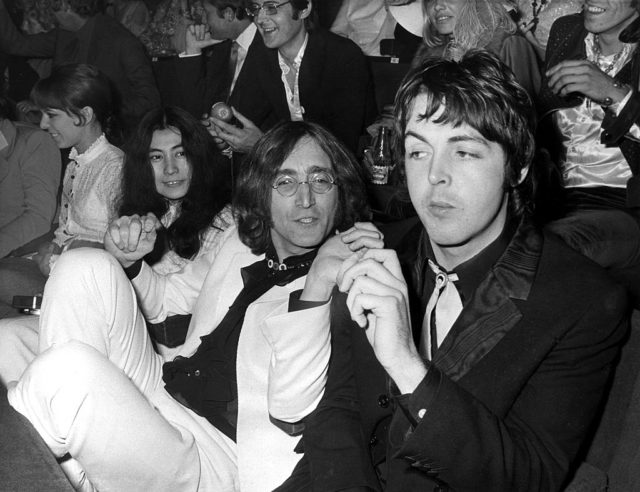 John Lennon, Paul McCartney, and Yoko Ono