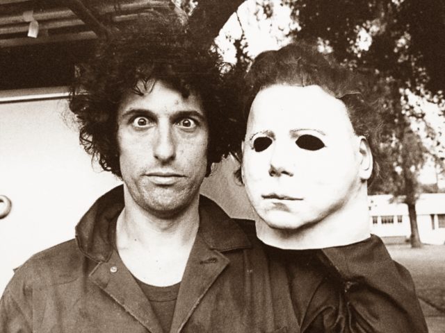 Nick Castle holds the Michael Myers 'Halloween' mask