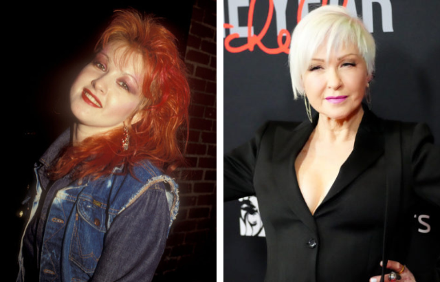 Cyndi Lauper then and now