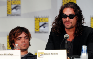 Peter Dinklage and Jason Momoa at the 2011 Comic Con