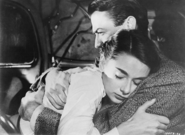 Audrey Hepburn and Gregory Peck as Princess Ann and Joe Bradley in 'Roman Holiday'