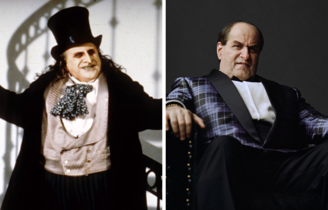 Danny DeVito as the Penguin in 'Batman Returns' + Colin Farrell as the Penguin in 'The Batman'