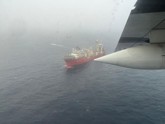 Bahamian research vessel at sea