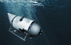 Sketch of the Titan Submersible underwater