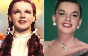 Judy Garland as Dorothy in 'The Wizard of Oz' + Portrait of Judy Garland