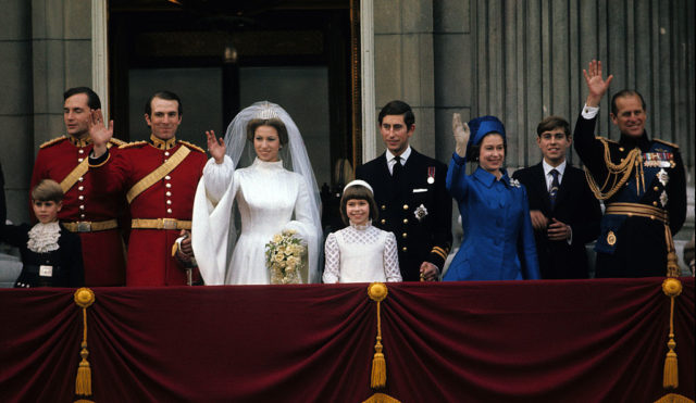 The wedding of Princess Anne, the Queen's daughter