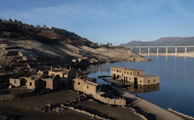 Aceredo village re-emerged from the reservoir