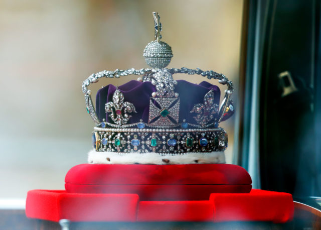 The royal crown on display