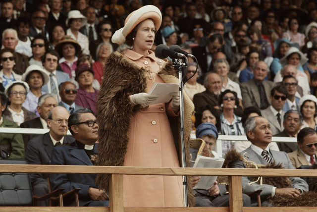 Queen Elizabeth gives a speech in New Zealand