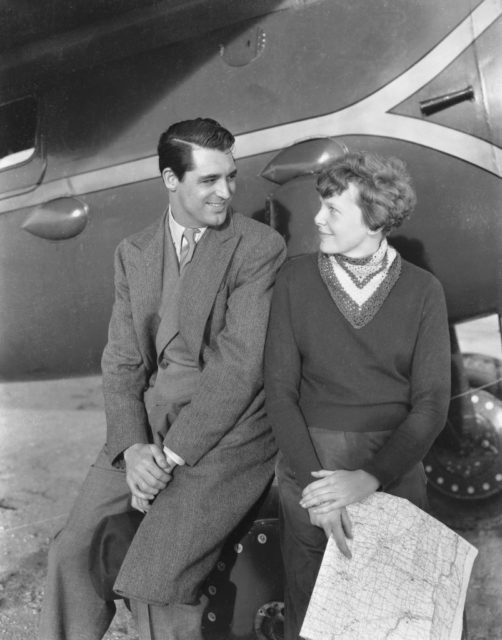 Cary Grand and Amelia Earhart