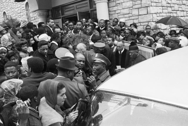 Citizens attending Sam Cooke's funeral