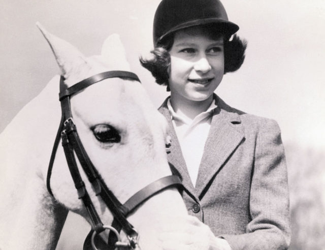 Princess Elizabeth with her horse
