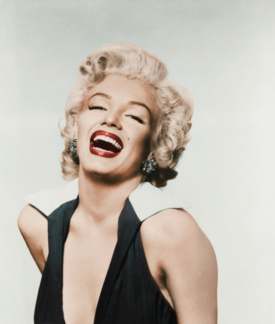 Head shot of Marilyn Monroe