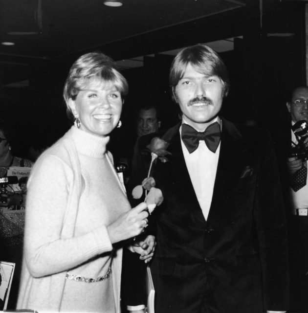 Doris Day and her son Terry Melcher at an event together