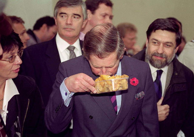 Prince Charles sniffs wild mushrooms