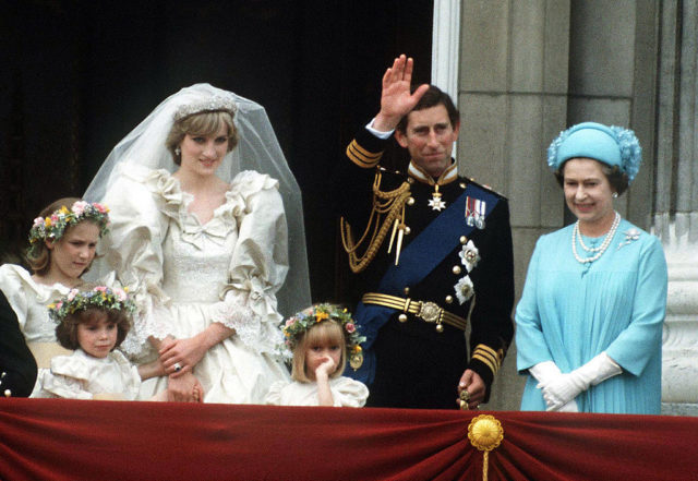 Princess Diana and Prince Charles on their wedding day