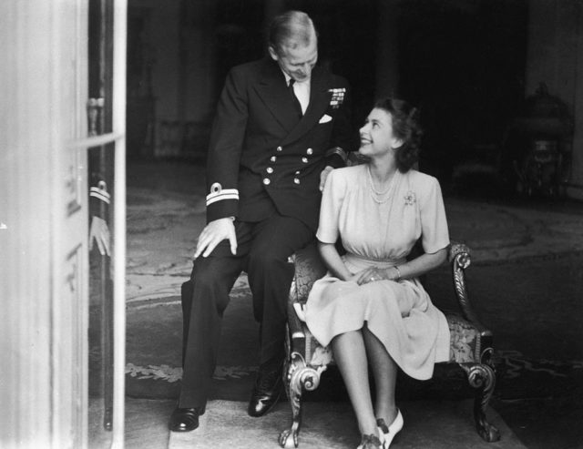 Princess Elizabeth and Prince Philip Mountbatten engagement photo