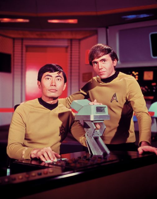 George Takei and William Koeing in Star Trek.