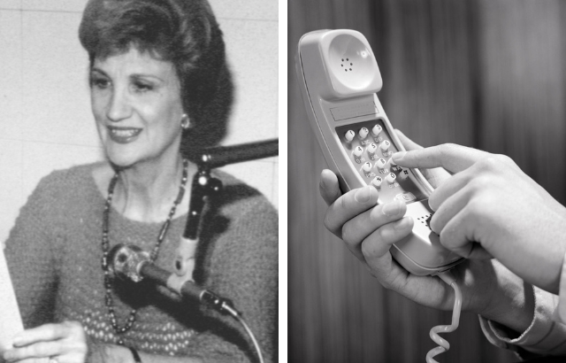 Jane Barbe and a telephone 