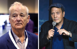 Side by side photos of Bill Murray and Rob Schneider