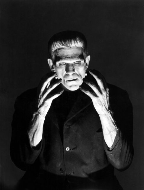 Headshot of Boris Karloff as The Monster from Frankenstein