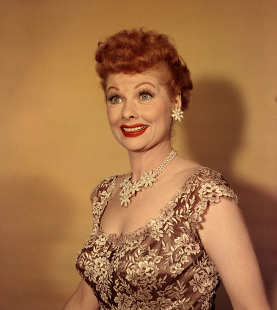 Headshot of Lucille Ball as Lucy from "I Love Lucy"