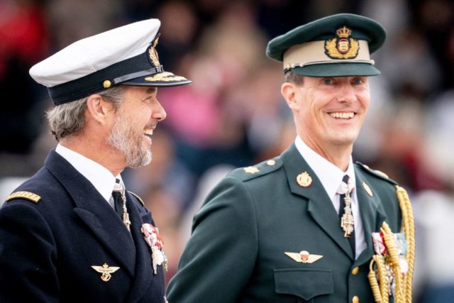 Crown Prince Frederik of Denmark and his brother Prince Joachim