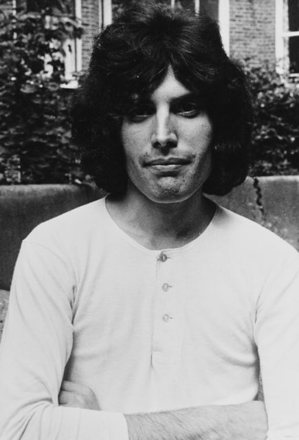 Headshot of a young Freddie Mercury