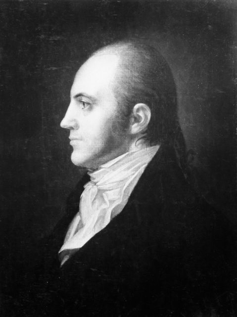 Side profile portrait of Aaron Burr