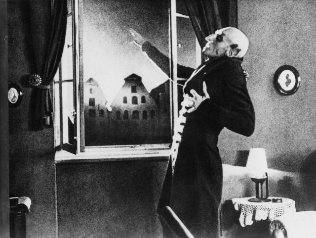 Nosferatu character at a window