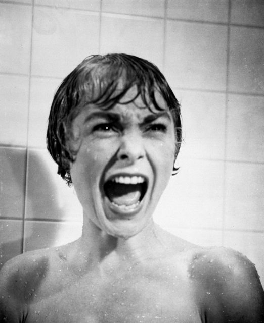 Janet Leigh screaming in a shower