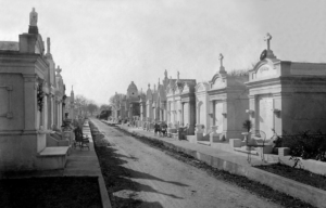 The Metaire Cemetery in New Orleans, 1903