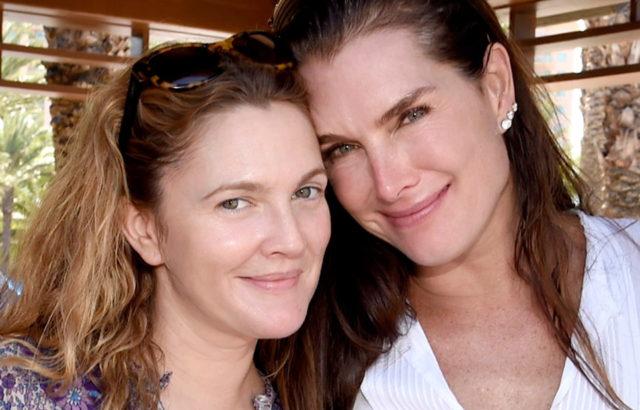 Drew Barrymore and Brooke Shields together at an event