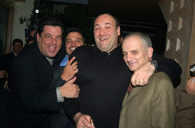 David Chase with Sopranos stars