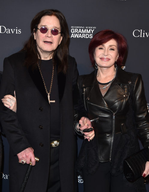 Sharon and Ozzy Osbourne standing beside one another