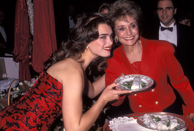Brooke Shields and Barbara Walters together at an event in 1991