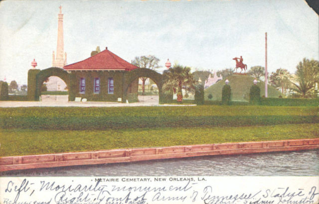 A postcard of the Moriarty Monument